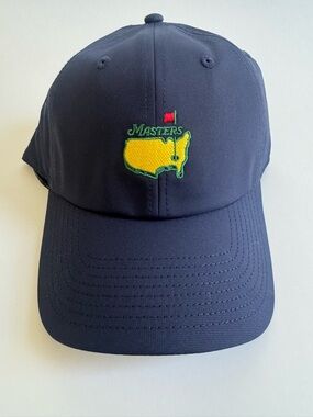 Masters Tech 2026 Navy Blue Embroidered Logo Golf Hat